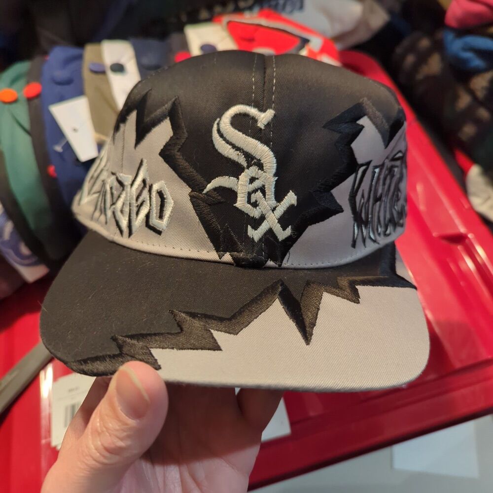Vintage Chicago White Sox Drew Pearson Jagged Edge Hat Snapback Twill